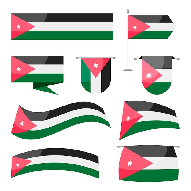 Flat design jordan national emblems