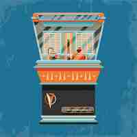 Free vector flat design jukebox illustration