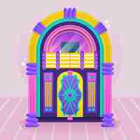 Free vector flat design jukebox illustration