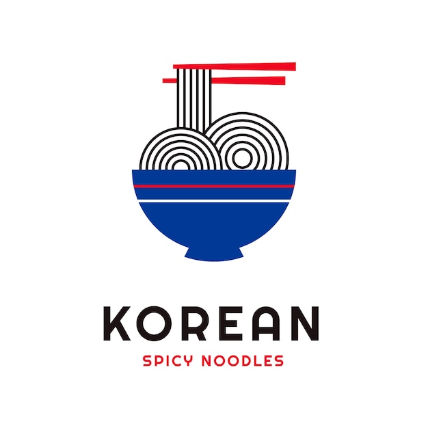 Free vector flat design korean logo template