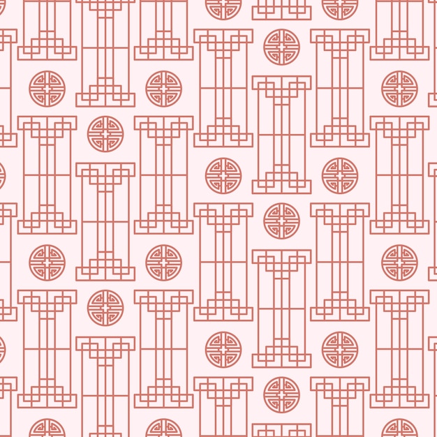 Free vector flat design korean pattern design