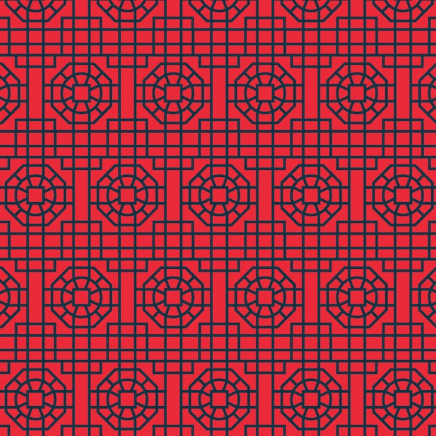 Flat design korean pattern