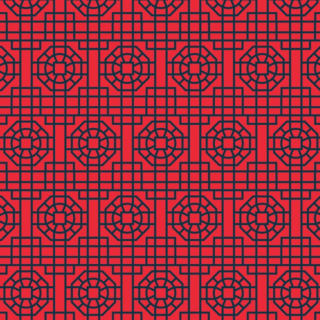 Flat design korean pattern