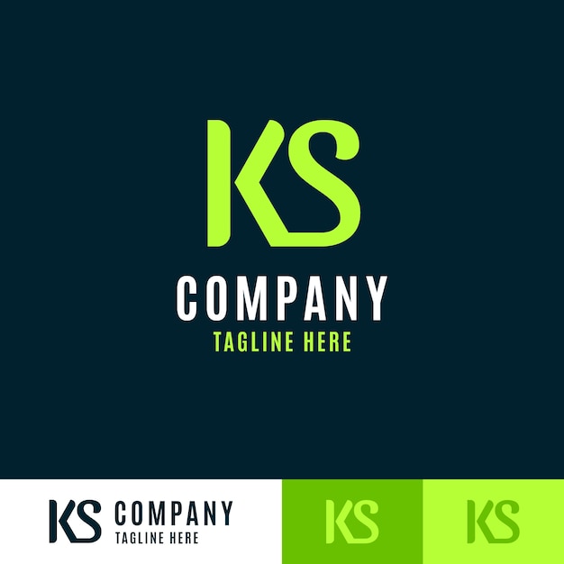 Flat design ks or sk template