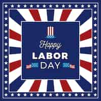 Free vector flat design labor day background