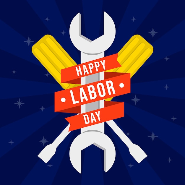 Free vector flat design labor day