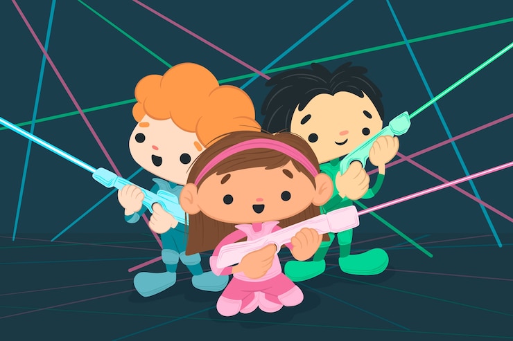 Free Vector flat design laser tag illustration