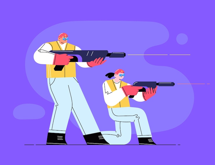 무료 Vector 평면 디자인 레이저 태그 그림