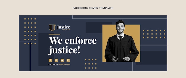 Flat design law firm facebook cover