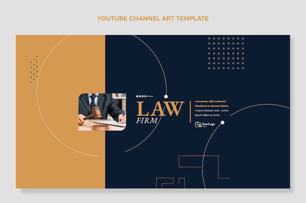 Free vector flat design law firm template