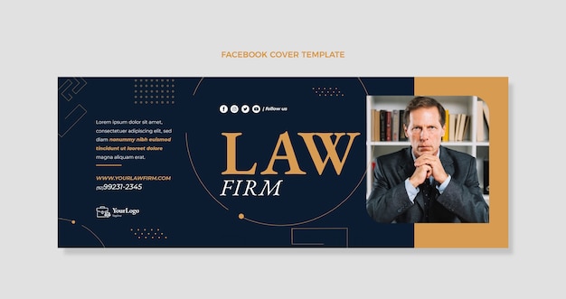 Flat design law firm template