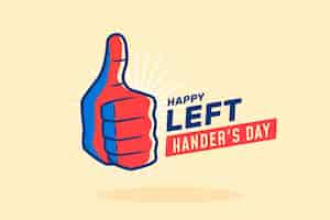 Free vector flat design left handers day concept