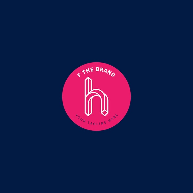Плоский дизайн буквы h шаблон логотипа