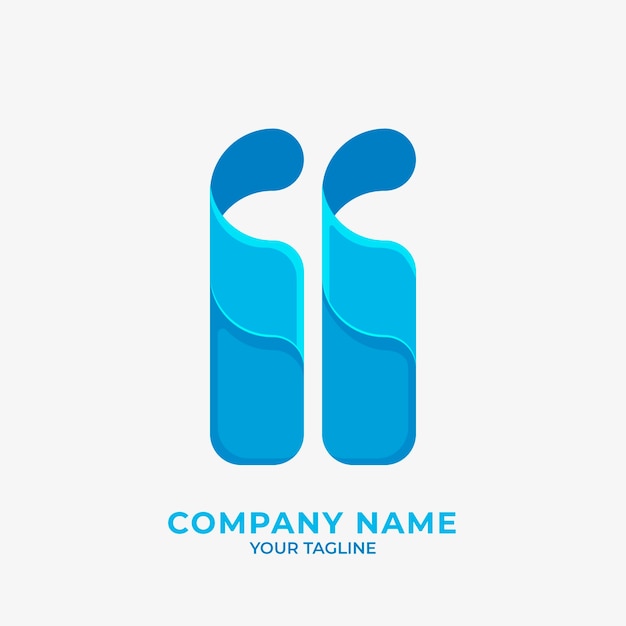 Flat design letter i logo template