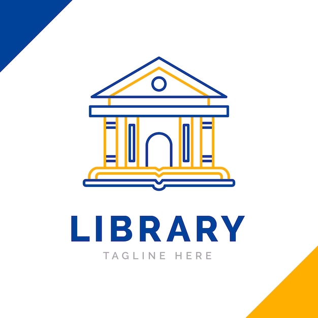 Free vector flat design library logo design