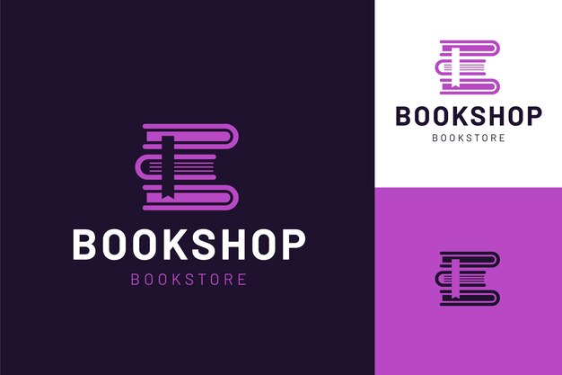 Flat design library logo template