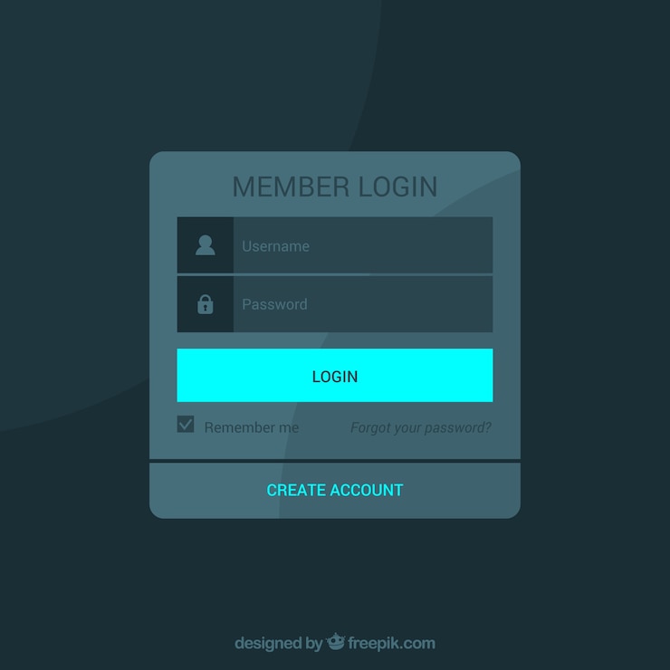 Free Vector flat design login form
