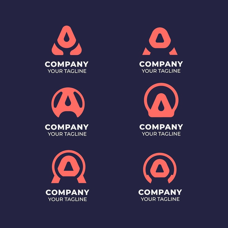 Free Vector flat design a logo templates collection