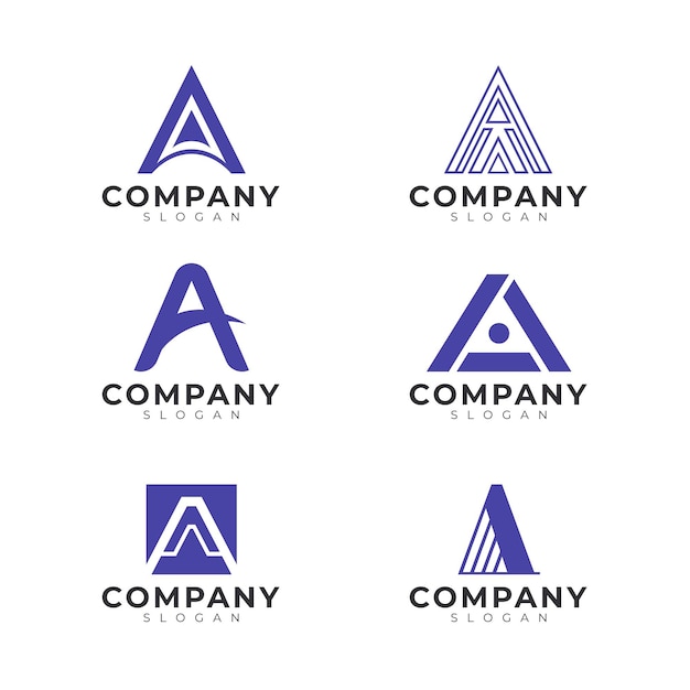 Плоский дизайн набор шаблонов логотипов