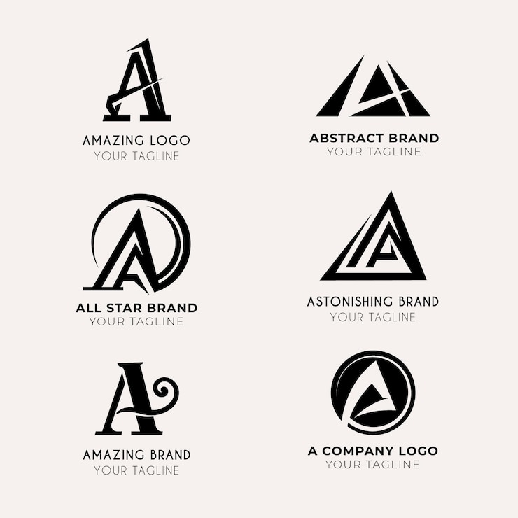 मुफ़्त वेक्टर flat design a logo templates set
