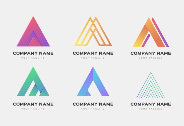 Плоский дизайн шаблоны логотипов
