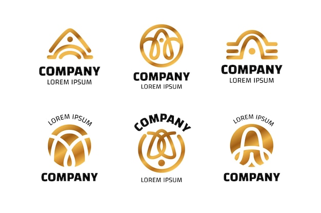 Flat design a logos collection