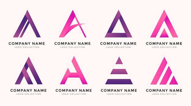 Flat design a logos pack