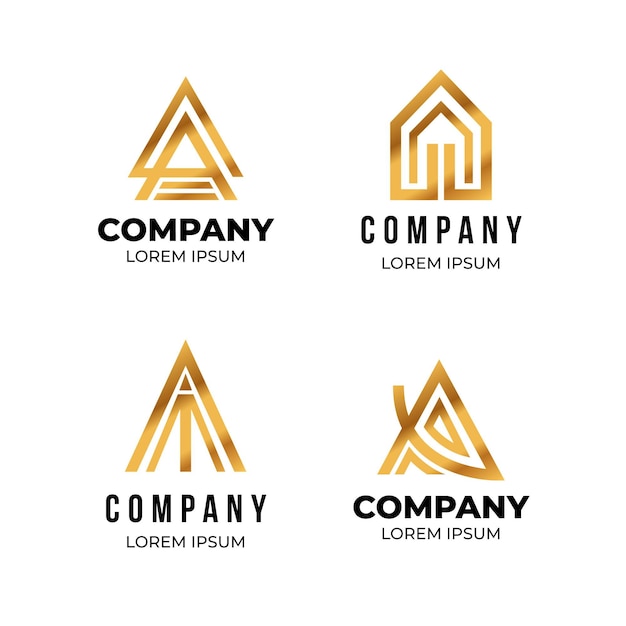 Плоский дизайн набор логотипов
