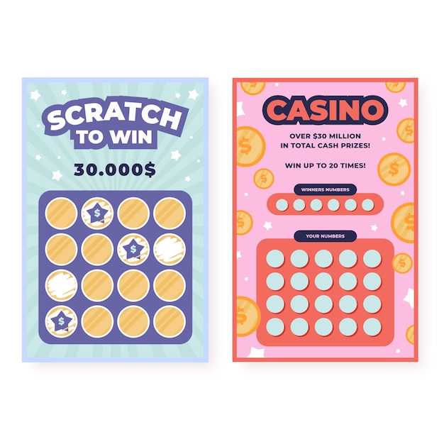 Free vector flat design lottery ticket illustration