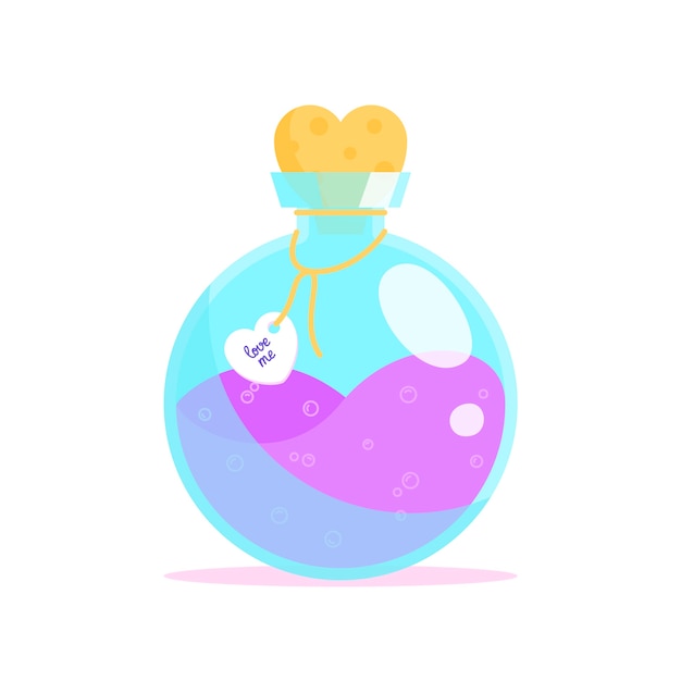 Free vector flat design love potion illustration