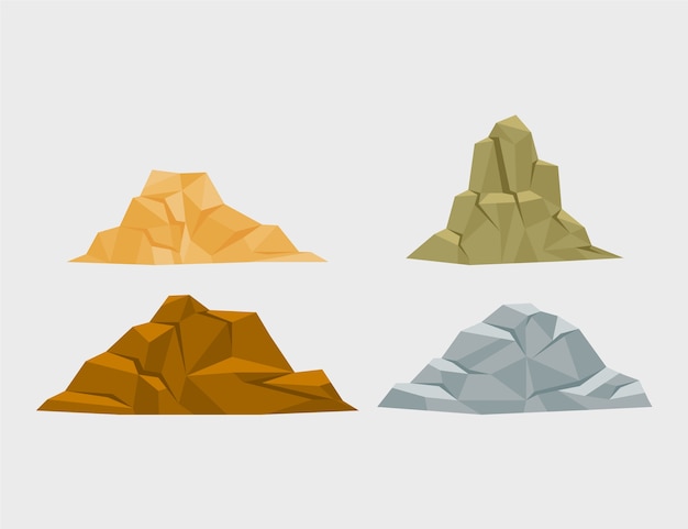 Free vector flat design low poly nature illustration