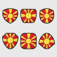 Free vector flat design macedonia national emblems