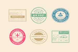 Free vector flat design mail stamp