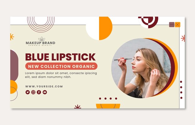 flat design makeup artist facebook post