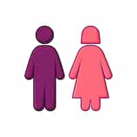 Free vector flat design male female symbols