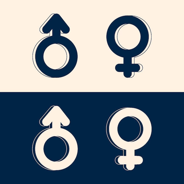 Free Vector flat design male female symbols