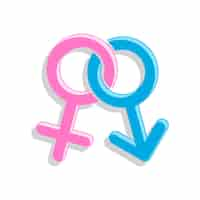 Free vector flat design male female symbols