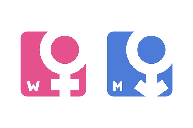 Free vector flat design male female symbols