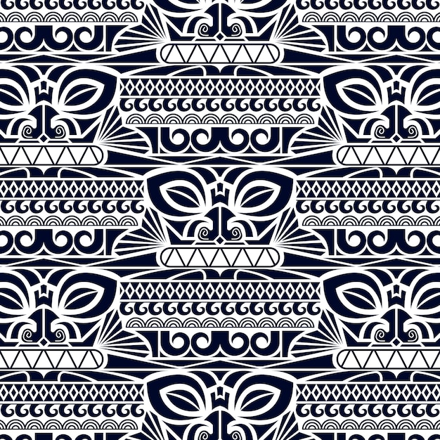 Flat design maori tattoo pattern design