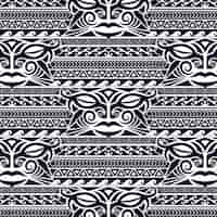 Free vector flat design maori tattoo pattern design