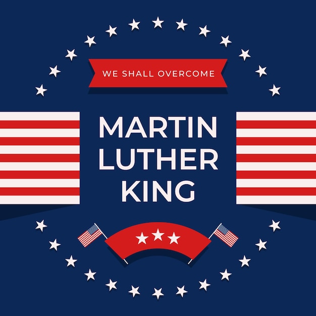 Flat design martin luther king day