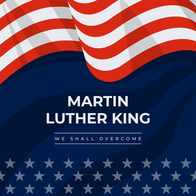 Flat design martin luther king day