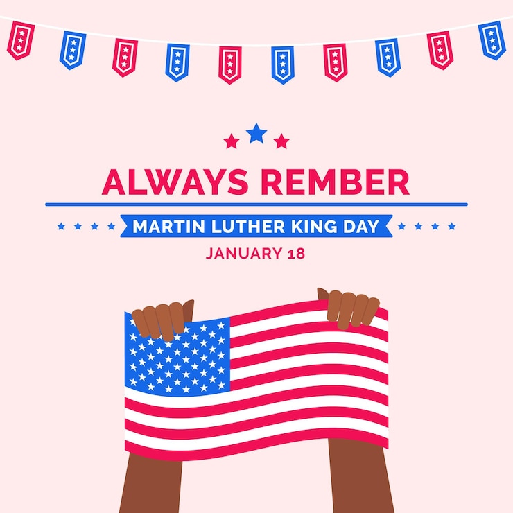Free Vector flat design martin luther king day