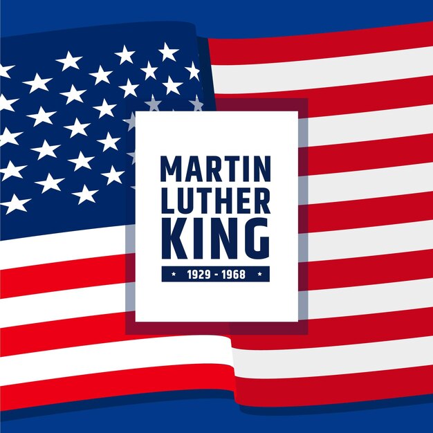 Flat design martin luther king day