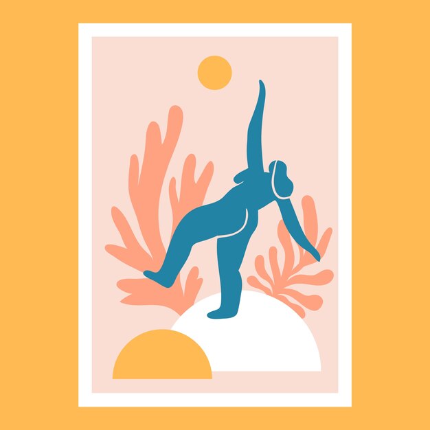 Flat design matisse style illustration