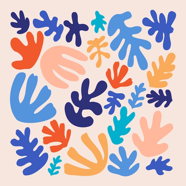 Flat design matisse style illustration