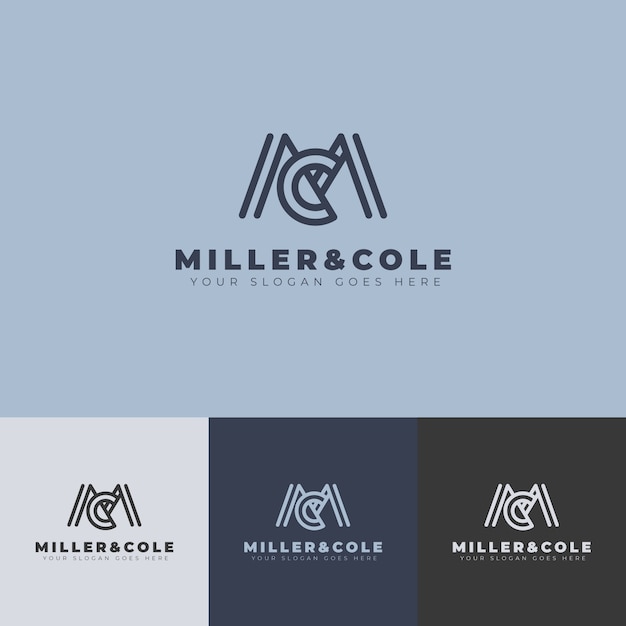 Flat design mc  logo design template