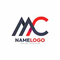 Free vector flat design mc logo design