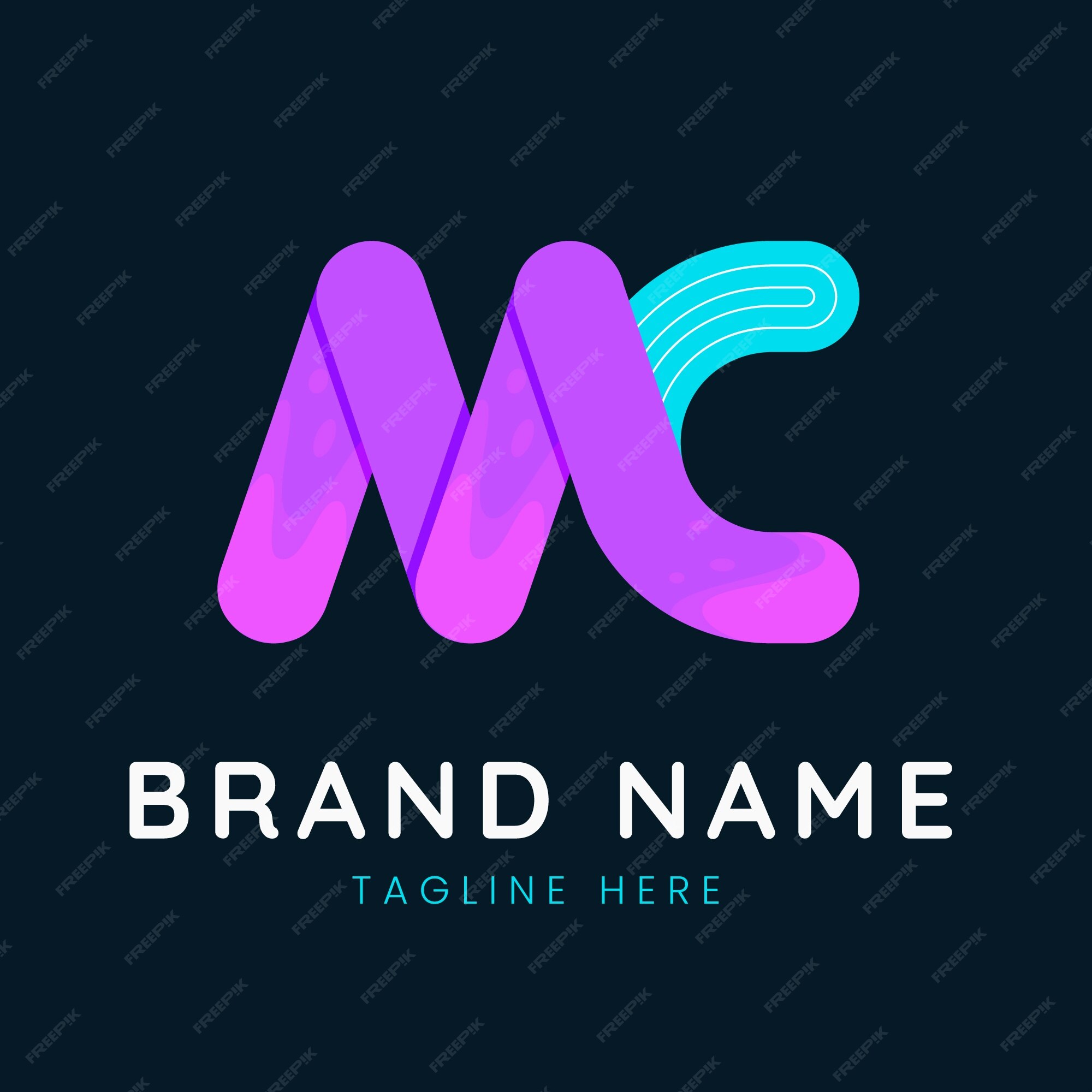 Free Vector | Flat design mc logo template