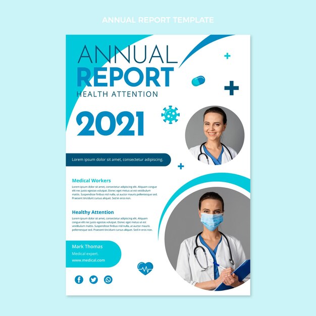 Flat design medical annual report